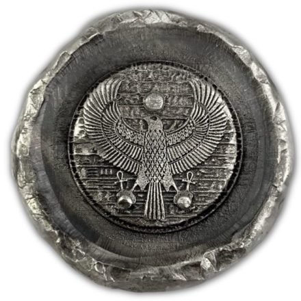 Egyptian Falcon 1 oz Poured Silver Round