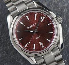 Borealis Sintra Red Sunray dial date Miyota 9015 automatic movement version B.C2