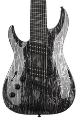 Schecter C-8 MS Silver Mountain Left-Handed - Black and Silver