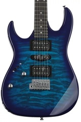 Ibanez Gio GRX70QAL Left-handed Electric Guitar - Transparent Blue Burst