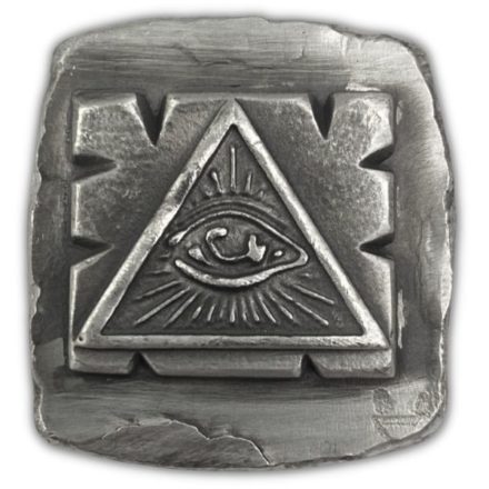 All Seeing Eye Poured 1 oz Silver Square