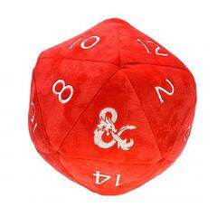 Ultra Pro Dice - Red & White Jumbo d20 Dice Plush - UPR18399