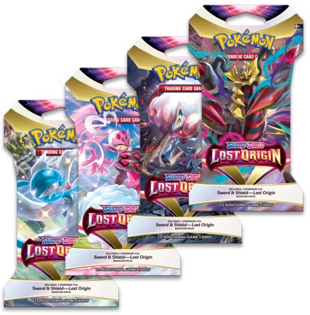 Sword & Shield - Lost Origin - Sleeved Booster Pack Art Bundle (Set of 4)