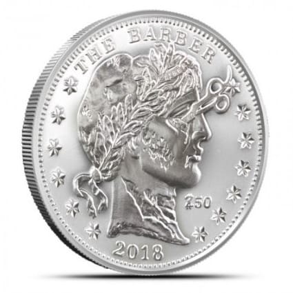 Zombucks Barber 1 oz Silver Round