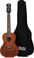 Luna Lizard Mahogany Concert Ukulele - Satin Natural