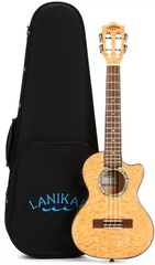 Lanikai QM-NACET Tenor Ukulele with Cutaway & Electronics - Natural Stain