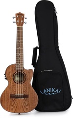 Lanikai OA-CET Oak Ukulele with Cutaway & Electronics - Tenor