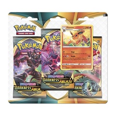 Pokémon TCG: Sword & Shield-Darkness Ablaze 3 Booster Packs, Coin & Flareon Promo Card