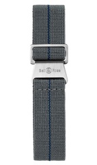 Bell & Ross - BR 123 - BR 126 - BR V2 - BR V3 Grey and Blue Elastic Fabric Strap