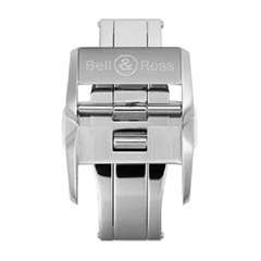 Bell & Ross - BR 123 - BR 126 - BR V2 - BR V3 Polished and Satin-Finished Steel Folding Buckle With Push-Piece