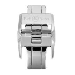 Bell & Ross - BR 123 - BR 126 - BR V2 - BR V3 Polished Steel Folding Buckle With Push-Piece