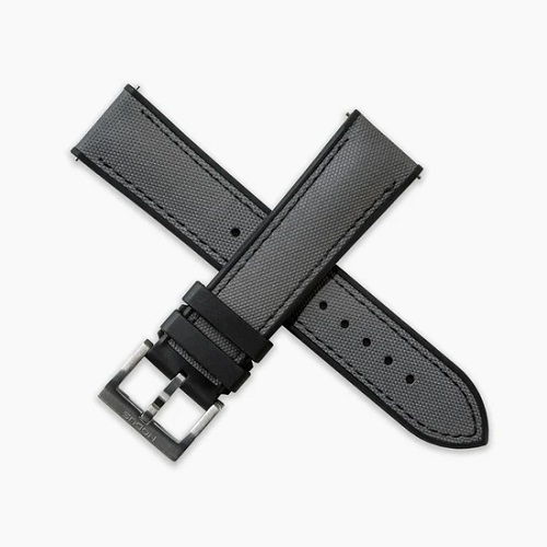 Nodus - Platinum Hybrid Tectuff Rubber Strap 22mm