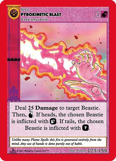 Pyrokinetic Blast 123/159 - Holo - 1st Edition