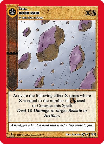Rock Rain 87/159 - Holo - 1st Edition