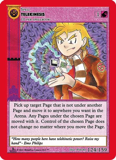 Telekinesis 124/159 - Reverse Holo - 1st Edition