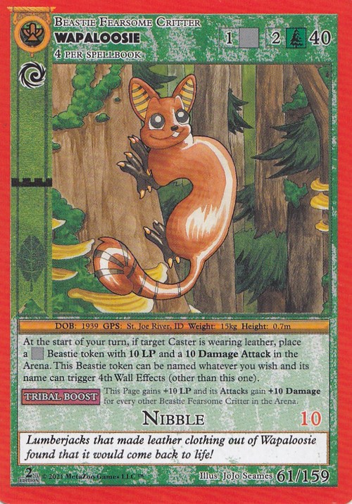 Wapaloosie 61/159 - Holo - Second Edition