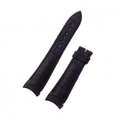 Breguet Black Alligator Strap With Curved Endpiece For Tang Clasp (22mm x 19mm)