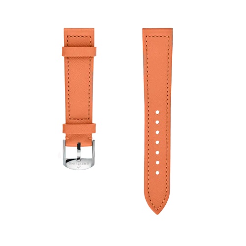 Breitling - Tangerine Calfskin Leather Strap - 18 MM