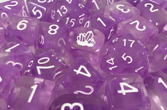 XL D20 Dice - Diffusion Amethyst