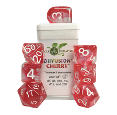 Set of 7 Dice - Diffusion Cherry