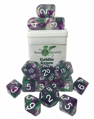 Set of 15 Dice - Goblin Green