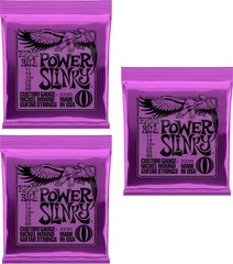 Ernie Ball 2220 Power Slinky Nickel Wound Electric Guitar Strings - .011-.048 (3-Pack)