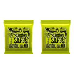 Ernie Ball 2221 Regular Slinky Nickel Wound Electric Guitar Strings - .010-.046 (2-pack)