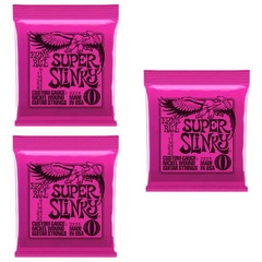 Ernie Ball 2223 Super Slinky Nickel Wound Electric Guitar Strings - .009-.042 (3-Pack)