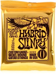 Ernie Ball 2222 Hybrid Slinky Nickel Wound Electric Guitar Strings - .009-.046