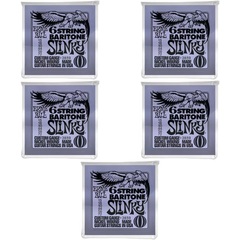 Ernie Ball 2839 Baritone Slinky Nickel Wound Electric Guitar Strings - .013-.072 6-string (5-Pack)