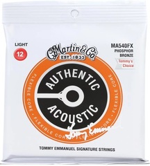Martin MA540FX Tommy's Choice Authentic Flexible Core 92/8 Phosphor Bronze Acoustic Guitar Strings - .012-.054 Custom Light