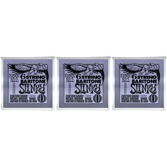 Ernie Ball 2839 Baritone Slinky Nickel Wound Electric Guitar Strings - .013-.072 6-string (3-Pack)