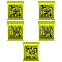 Ernie Ball 2621 Regular Slinky Nickel Wound Electric Guitar Strings - .010-.056 7-string (5-Pack)