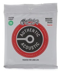 Martin MA530T Authentic Acoustic Lifespan 2.0 Treated 92/8 Phosphor Bronze Guitar Strings - .010-.047 Extra Light