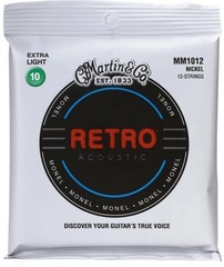 Martin MM1012 Retro Acoustic Guitar Strings - .010-.047 Extra Light 12-string