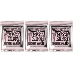 Ernie Ball 2213 Mega Slinky Nickel Wound Electric Guitar Strings - .0105-.048 (3-pack)
