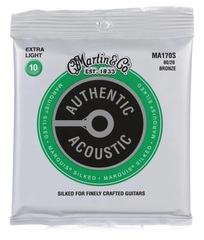 Martin MA170S Authentic Acoustic Marquis Silked 80/20 Bronze Guitar Strings - .010-.047 Extra Light