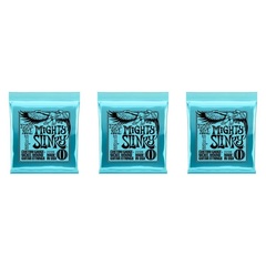 Ernie Ball 2228 Mighty Slinky Nickel Wound Electric Guitar Strings - .0085-.040 (3-Pack)