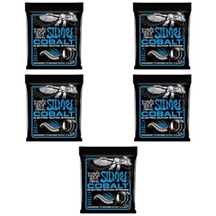Ernie Ball 2725 Extra Slinky Cobalt Electric Guitar Strings - .008-.038 (5-Pack)