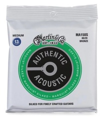 Martin MA150S Authentic Acoustic Marquis Silked 80/20 Bronze Guitar Strings - .013-.056 Medium