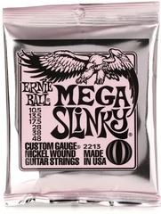 Ernie Ball 2213 Mega Slinky Nickel Wound Electric Guitar Strings - .0105-.048