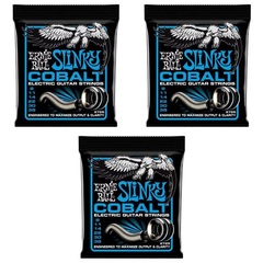 Ernie Ball 2725 Extra Slinky Cobalt Electric Guitar Strings - .008-.038 (3-Pack)