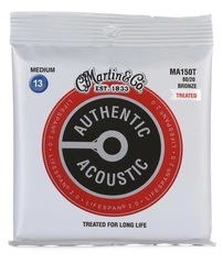 Martin MA150T Authentic Acoustic Lifespan 2.0 Treated 80/20 Bronze Guitar Strings - .013-.056 Medium