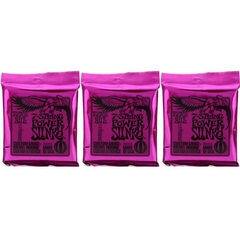 Ernie Ball 2620 Power Slinky Nickel Wound Electric Guitar Strings - .011-.058 7-string (3-Pack)