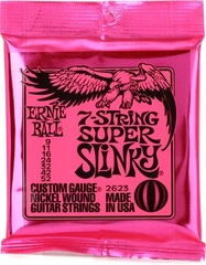 Ernie Ball 2623 Super Slinky Nickel Wound Electric Guitar Strings - .009-.052 7-string