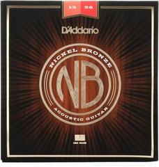 D'Addario NB1356 Nickel Bronze Acoustic Guitar Strings - .013-.056 Medium