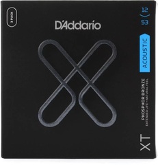 D'Addario XTAPB1253 XT Phosphor Bronze Acoustic Guitar Strings - .012-.053 Light (3-pack)