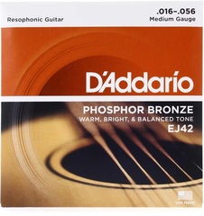 D'Addario EJ42 Phosphor Bronze Resophonic/Dobro Strings - .016-.056