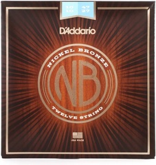 D'Addario NB1047-12 Nickel Bronze Acoustic Guitar Strings - .010-.047 Light 12-string