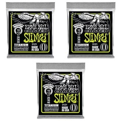 Ernie Ball 3121 Regular Slinky Coated Titanium RPS Electric Guitar Strings - .010-.046 (3-Pack)
